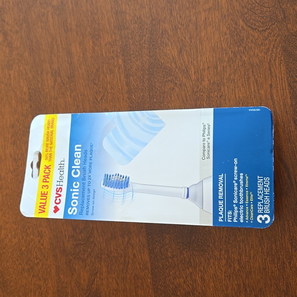 NEW CVS Sonic Clean Replacement Brush Heads 2 of 3